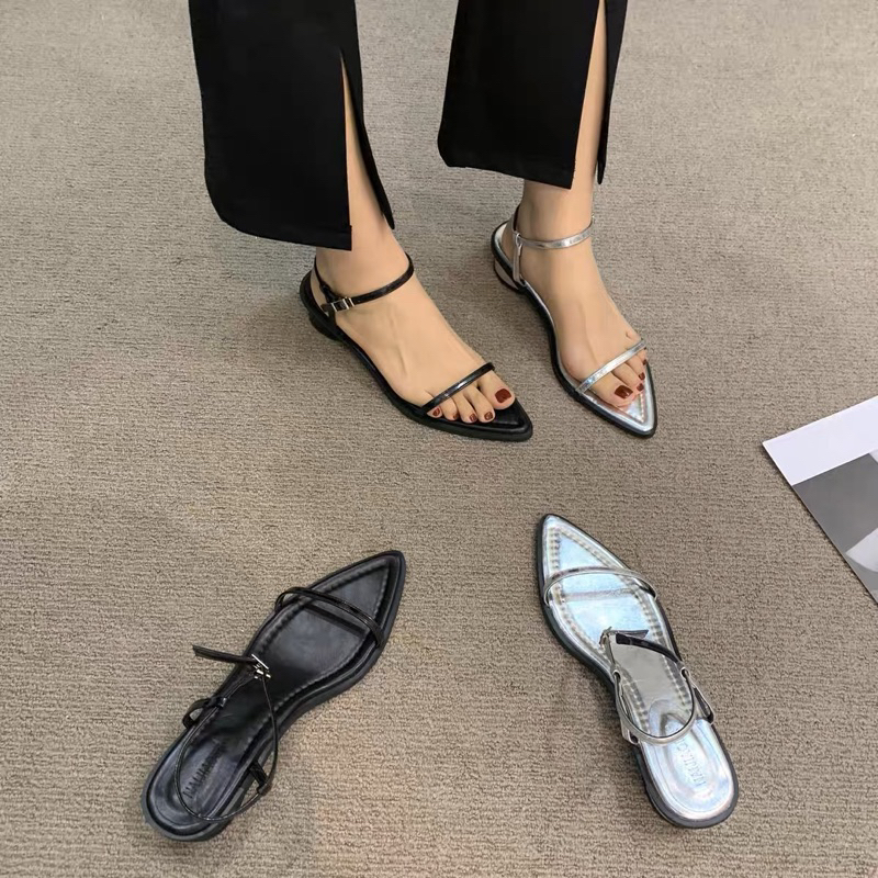 Sandal Mũi nhọn dây mảnh gót 4cm A29 - BH 12 tháng