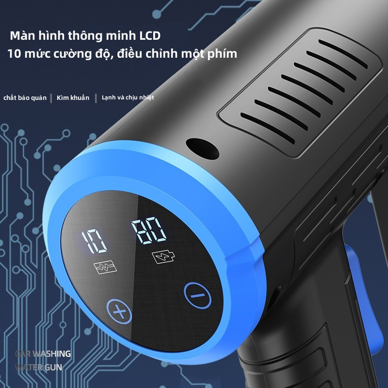 WORCA Máy Rửa Xe Cao cấp/Chạy Pin _Rửa xe,tưới cây,vệ sinh chuồng trại/Máy rửa xe không dây dùng pin Lithium/máu rửa xe
