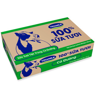 Thùng 48 hộp sữa tươi có đường Vinamilk 180ml - lóc lớn