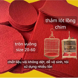 Thảm nỉ lót lồng vuông size 32-34-36
