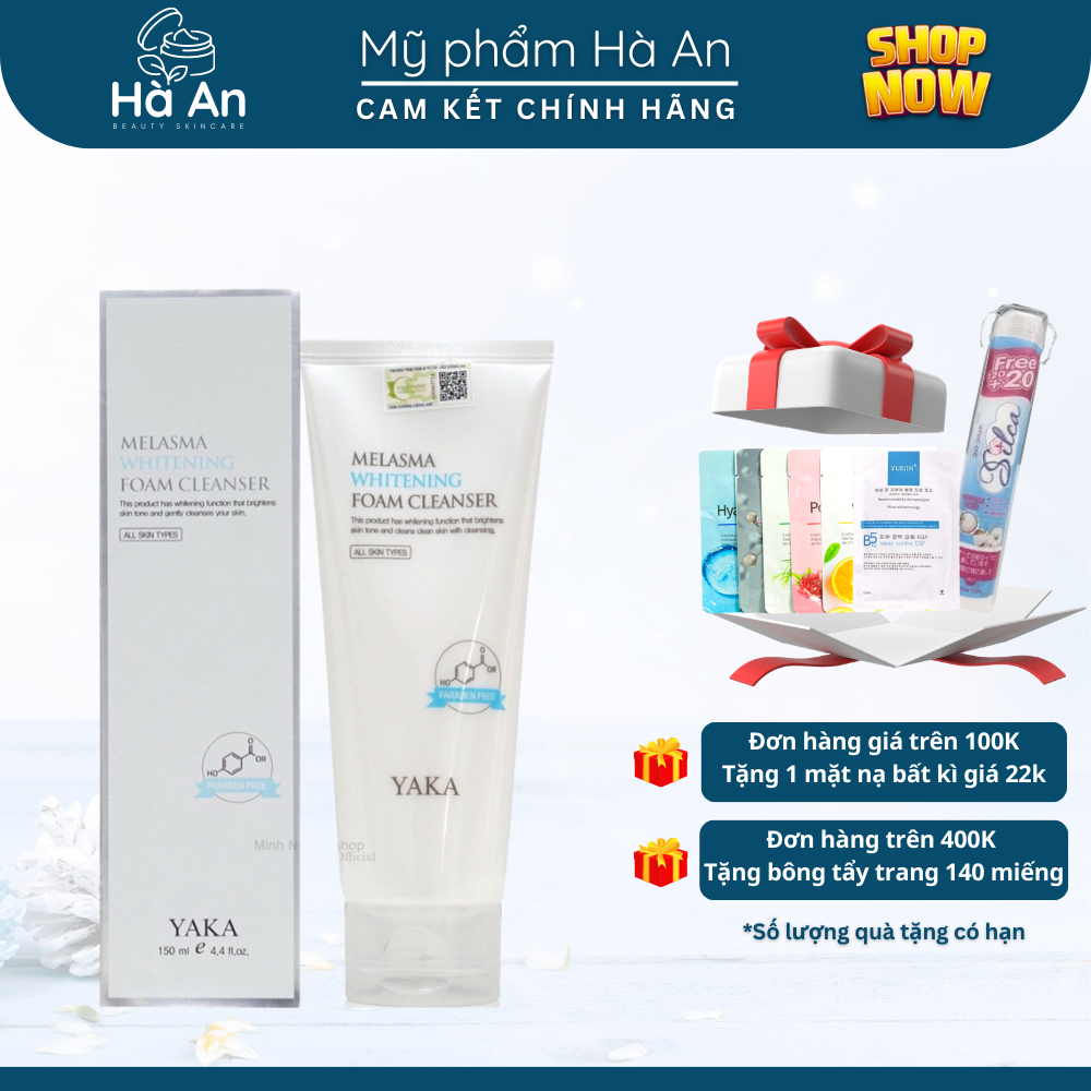 Sữa Rửa Mặt YAKA Melasma Whitening Foam Cleanser 150ml Giúp Sáng Da Mờ Nám | BigBuy360 - bigbuy360.vn