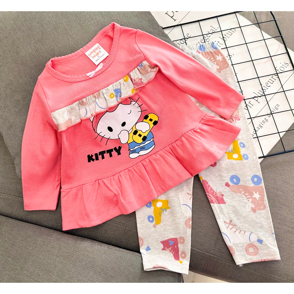 CHAT CHỌN MÀU - Bộ quần áo trẻ em dài tay thun borip dáng babydoll xinh đẹp cho bé gái - FREESHIP