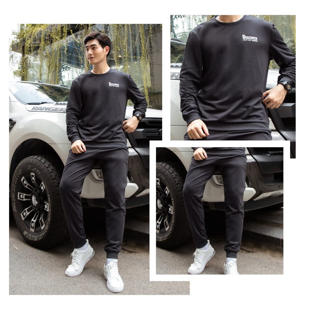 Bộ Nỉ Nam Thể Thao GRSIMPLE Bộ Quần Áo Nỉ Trơn Kiểu Jogger Trẻ Trung, Năng Động, Chất mềm mịn