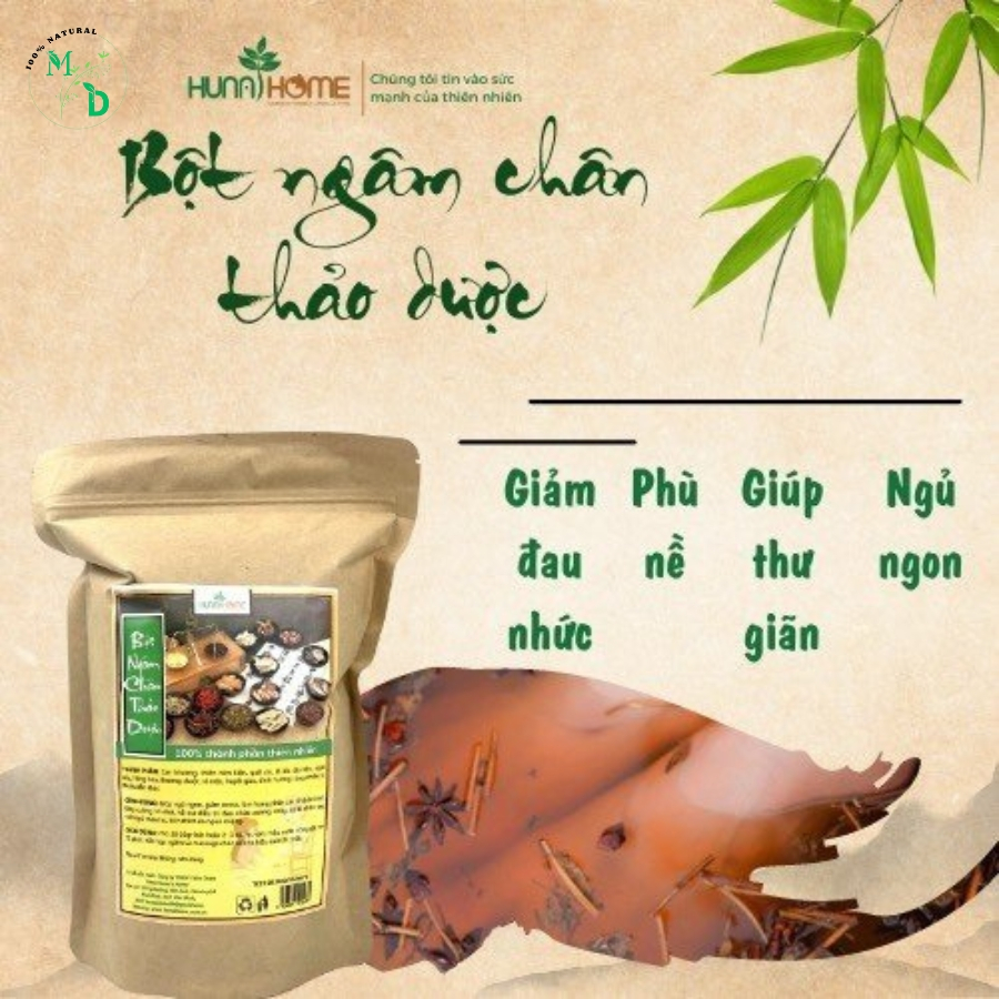 Thảo dược ngâm chân, bột ngâm chân thảo dược giúp ngủ ngon, bột ngâm chân thuốc bắc giúp giảm đau nhức, tê chân Hunahome