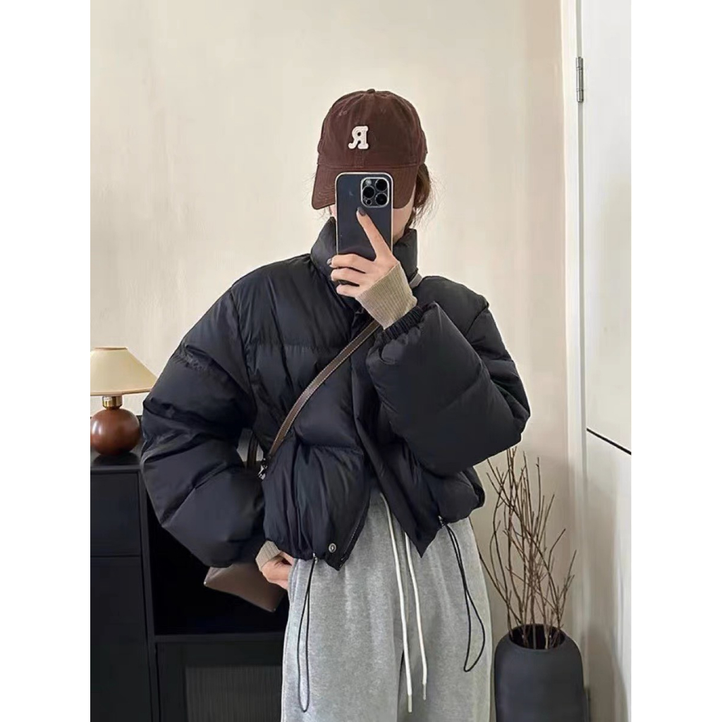Áo Khoác Phao Croptop, Áo Phao Béo Hàn Quốc Chần Bông Dáng Ngắn mùa đông Miho Studio