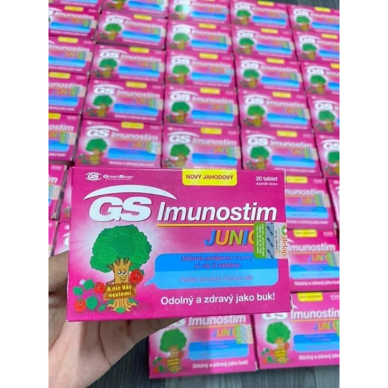 Viên ngậm GS Imunostim Junior giúp tăng cường sức đề kháng cho bé. giảm ốm vặt , bảo vệ hô hấp trên cho bé