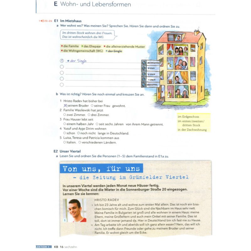 Gi.áo-Trì.nh Schritte Plus Neu A2.1 - Kurs und Arbeitsbuch + Audio - ti.ếng Đức Trình độ A2