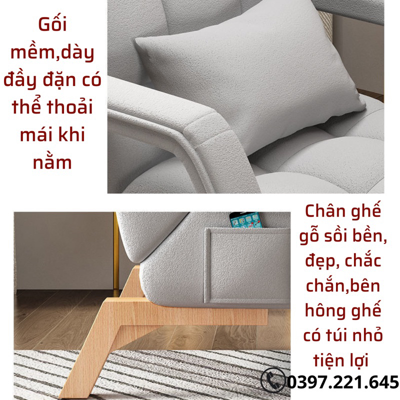 Ghế sofa thư giãn gấp ngọn,ghế decor phòng,ghế nằm thư giãn đa năng  đọc sách gia đình chịu tải 300kg mẫu mới | BigBuy360 - bigbuy360.vn