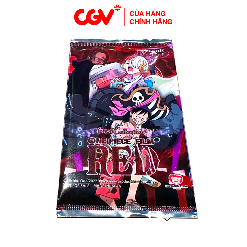 Thẻ card nhân phẩm CGV Cinemas Vietnam One Piece Film Red (01 set gồm 03 mẫu/ loại thẻ ngẫu nhiên, bất kì)