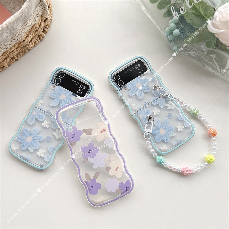 Ốp lưng Samsung Z Flip 4/ Z Flip 5 hoạ tiết hoa sơn dầu cá tính, bảo vệ máy toàn diện ZFLip4/ZFLip5