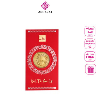 ANCARAT - Mặt vàng 24k Kim Sửu Cầm bảng Kèm bao lì xì - AG9992.Q002.01B