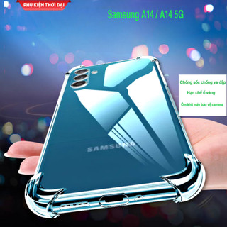 Ốp lưng Samsung A14 / A14 5G silicon TPU trong suốt lồi 4 góc chống sốc chống va đập