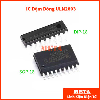 Ic đệm dòng uln2803 uln2803an uln2803apg 2803 dip-18 chân cắm / sop-18 chân dán - điều khiển 8 relay cùng lúc