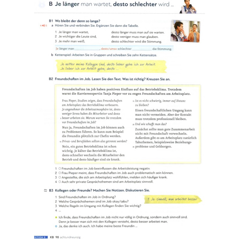 Gi.áo-Trì.nh Schritte Plus Neu B1.2- Kurs und Arbeitsbuch + Audio - ti.ếng Đức Trình độ B1 nâng cao