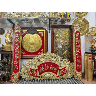 Bộ Cuốn thư bằng đồng vàng nguyên chất kích thước 1m35, 155cm