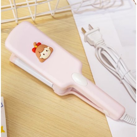 Máy làm tóc uốn xoăn tạo kiểu tóc, máy dập sóng tạo kiểu Hàn quốc, máy làm xoăn tóc dễ thương hình cô gái