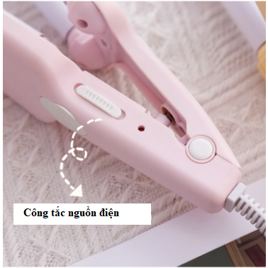 Máy làm tóc uốn xoăn tạo kiểu tóc, máy dập sóng tạo kiểu Hàn quốc, máy làm xoăn tóc dễ thương hình cô gái