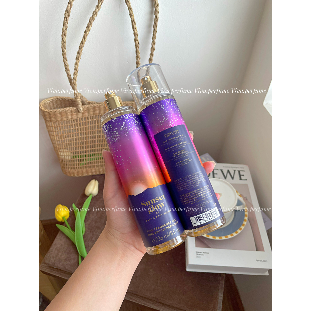 Body mist BBW Vivu.perfume hương Sunset Glow ngọt ngào