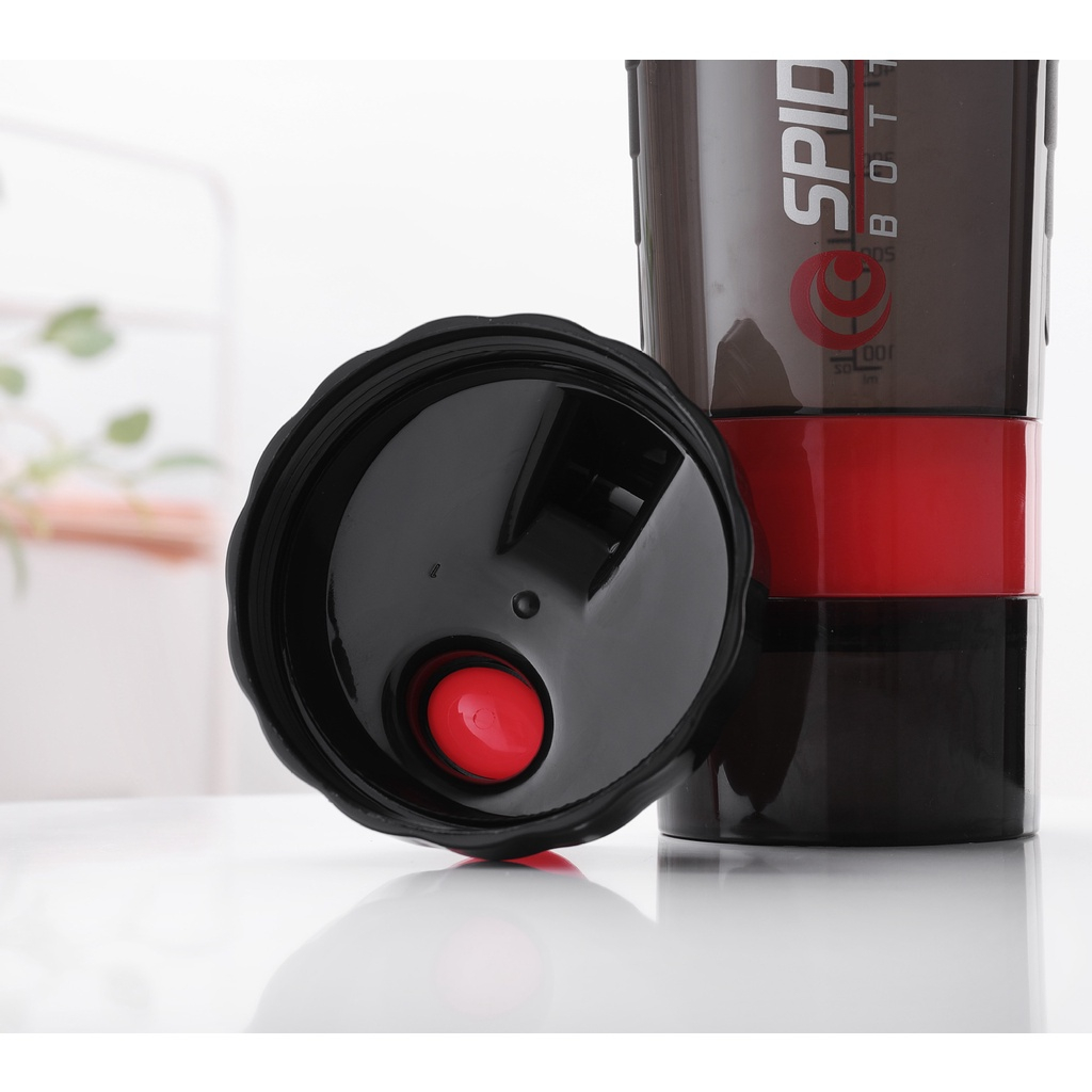 Bình Nước Thể Thao Tập Gym DUONG SPORT Có Con Lắc Lò Xo Tiện Lợi 3 Ngăn 500ml