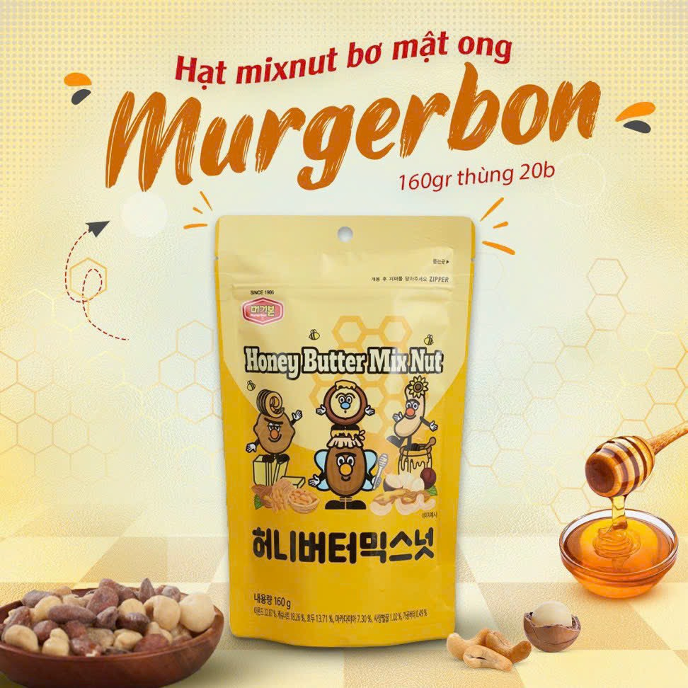 Hạnh Nhân Hàn Quốc Honey Butter Almond Murgerbon 200g Hạt Hạnh Nhân Mật Ong