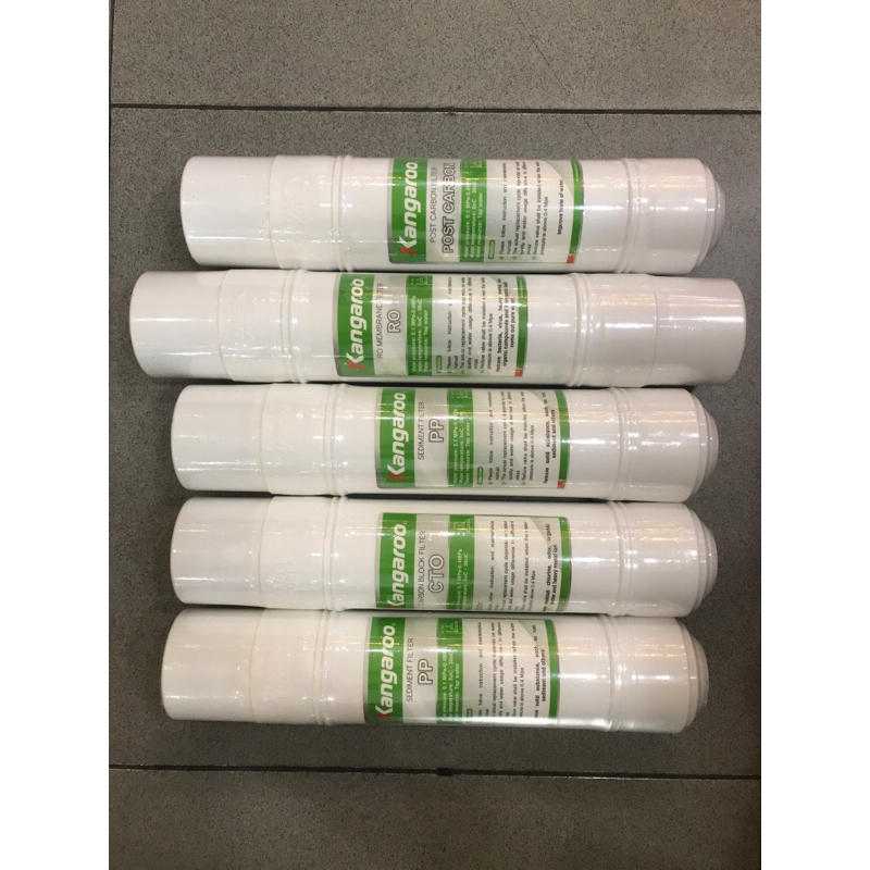 Trọn Bộ 5 Lõi Lọc 12345 KANGAROO - Hàng chính hãng - Dùng thay thế lõi cho máy nóng lạnh Kangaroo KG61A3,KG62A3