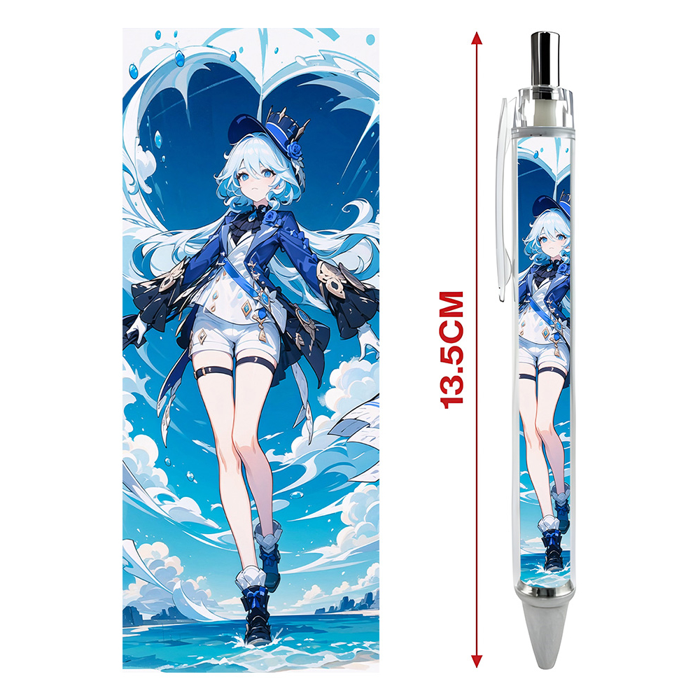 Bút viết In hình Focalors  Game Genshin Impact- Hình in sắc nét - Bút Gel ngòi 0.5mm by 2D Tộc Shop