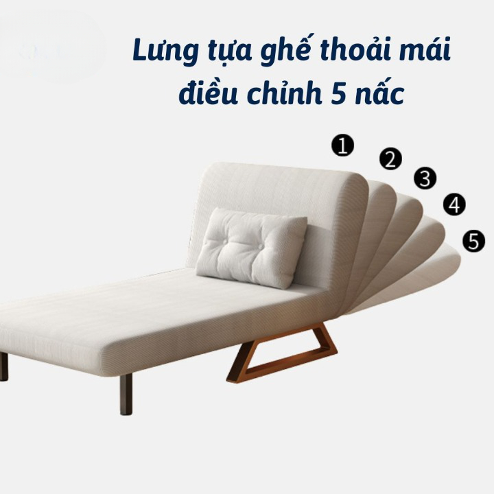 Ghế Sofa Giường Đa Năng Có Khóa Kéo Vệ Sinh, Sofa Giường Gấp 2 Trong 1 Chất Liệu Vải Nhung Khung Thép Chịu Tải 400kg | BigBuy360 - bigbuy360.vn