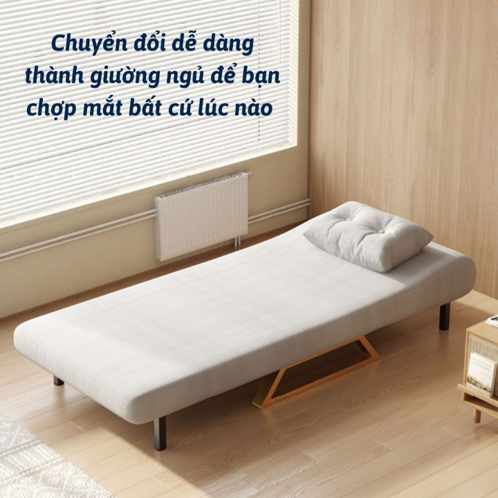 Ghế Sofa Giường Đa Năng Có Khóa Kéo Vệ Sinh, Sofa Giường Gấp 2 Trong 1 Chất Liệu Vải Nhung Khung Thép Chịu Tải 400kg | BigBuy360 - bigbuy360.vn