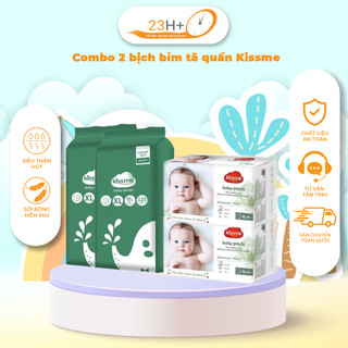 (SALE SẬP SÀN) - Combo 2 bịch bỉm tã quần Kissme nội địa trung M44/L42/XL40/XXL36