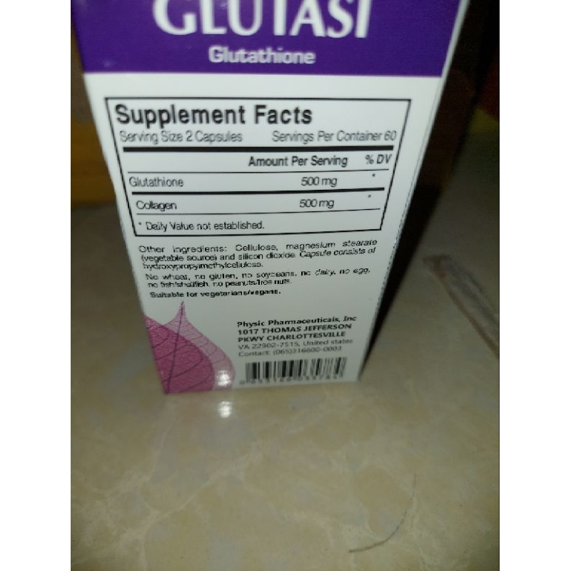 《Date 2025》Glutasy glutathione collagen hộp 60v