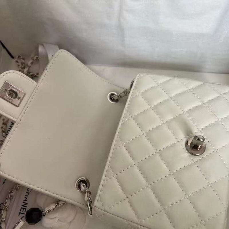 Túi xách dành cho nữ P23 Logo mini sz16cm quai xích gắn charm logo hãng xinh xỉu kèm hộp vip