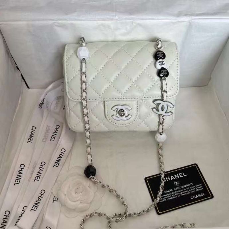 Túi xách dành cho nữ P23 Logo mini sz16cm quai xích gắn charm logo hãng xinh xỉu kèm hộp vip