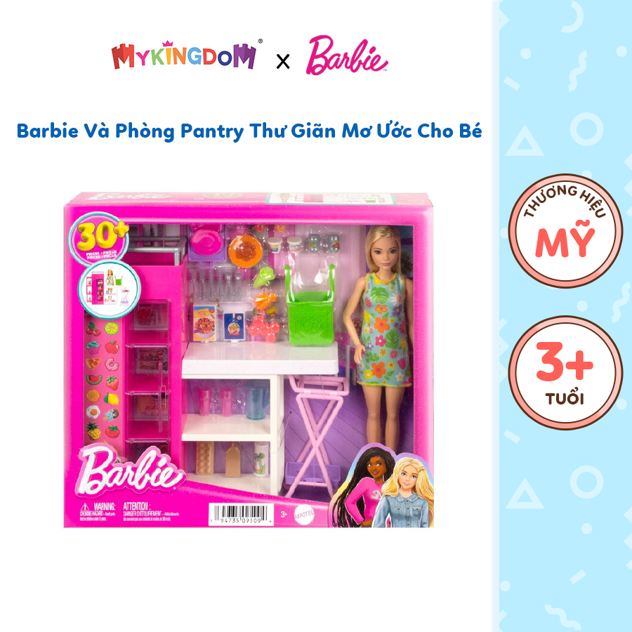 Đồ Chơi Barbie Và Phòng Pantry Thư Giãn Mơ Ước Cho Bé BARBIE HJV38