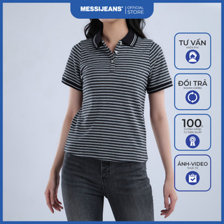 Áo thun polo nữ sọc ngang MESSIJEANS WTB0112-20