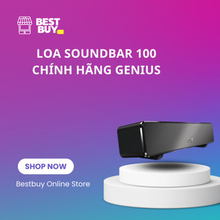 Loa SoundBar 100 Âm Thanh Vòm Sống Động Phong Cách Rạp Phim - Chính Hãng GENIUS - Dùng cho PC, Laptop