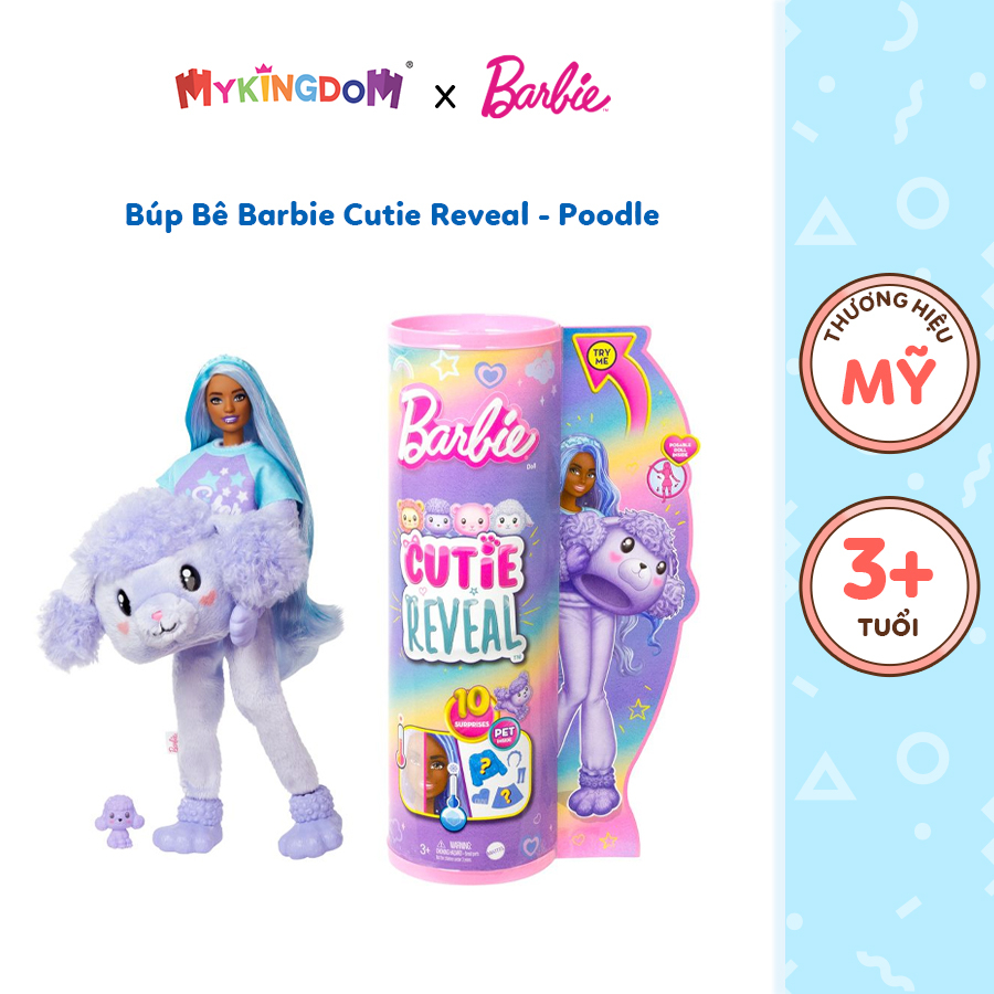 Đồ Chơi Búp Bê Barbie Cutie Reveal - Poodle Barbie Hkr02 BARBIE HKR05/HKR02