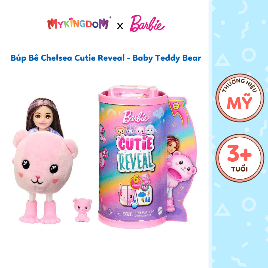 Đồ Chơi Búp Bê Chelsea Cutie Reveal - Baby Teddy Bear BARBIE HKR19/HKR17