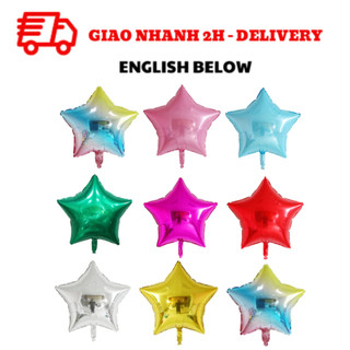 Bong bóng trang trí hình ngôi sao nhiều màu ptd33