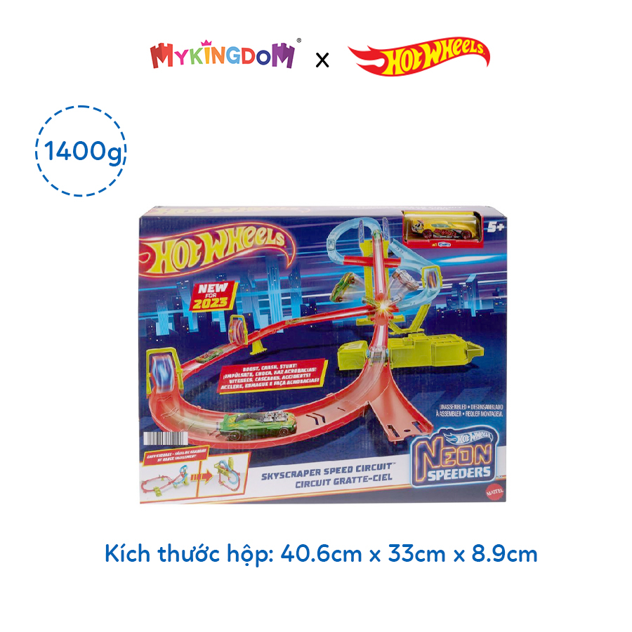 Đồ Chơi Đường Đua Chọc Trời Hot Wheels Neon Speeders HOT WHEELS HPC07