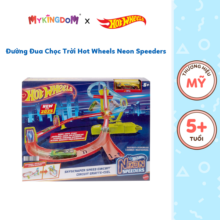 Đồ Chơi Đường Đua Chọc Trời Hot Wheels Neon Speeders HOT WHEELS HPC07
