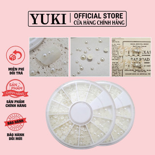 Khay ngọc trai tròn - ngọc trai nail - bộ ngọc trai trang trí móng