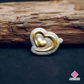 ANCARAT - Mặt dây Phỉ thúy dát vàng trái tim - PT02