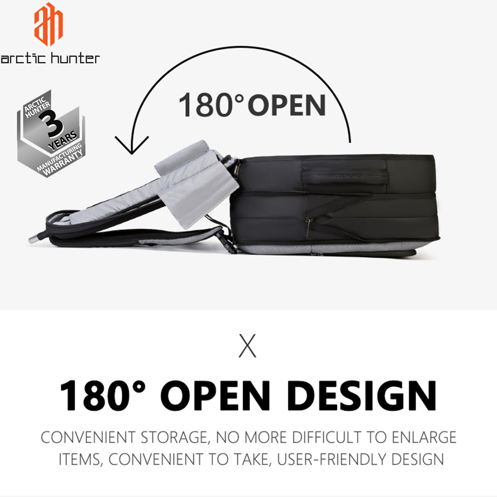 Balo Du Lịch  Arctic Hunter B00227 Chất Liệu Oxford Chống Thấm Nước, Đựng Máy Tính 15.6 Inch