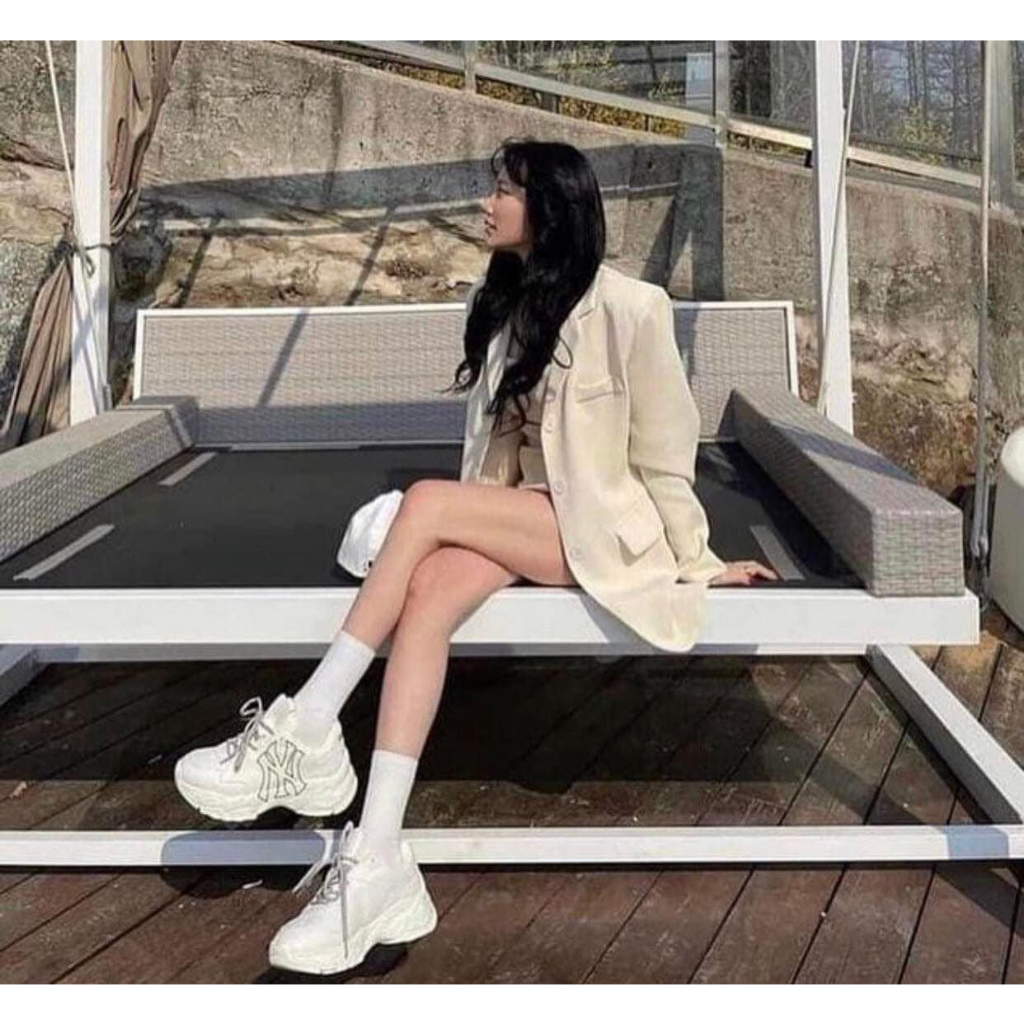 Giày MLB Chunky Basic NY Yankees - White