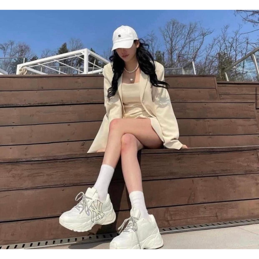 Giày MLB Chunky Basic NY Yankees - White