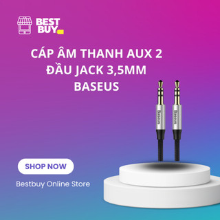 Cáp Âm Thanh AUX 2 Đầu Jack 3,5mm Baseus M30 1M -Hàng Chính Hãng