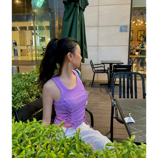 Tartan - áo ba lỗ ba màu trắng, tím, xanh mint - soulmate tank top