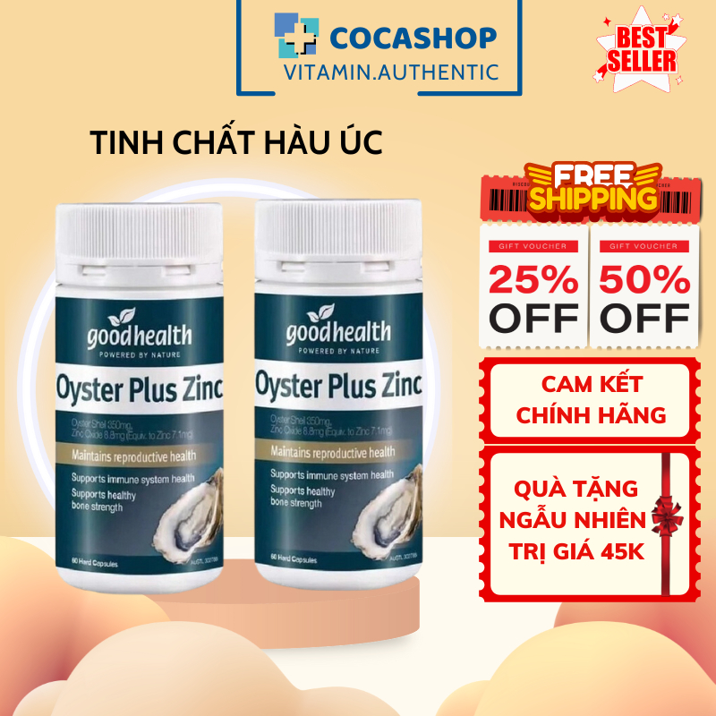Tinh chất hàu biển Good Healthy Oyster Plus hỗ trợ sinh lý nam giới - Chính hãng hộp 60v