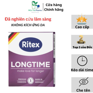 [CHÍNH HÃNG] BAO CAO SU RITEX DELAY - KÉO DÀI THỜI GIAN (HỘP 3 CHIẾC)