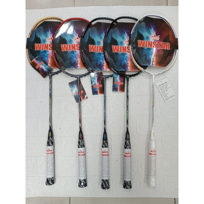 Vợt cầu lông winstar chính hãng khung cacbon.siêu nhẹ siêu bền căng tối đa 13kg